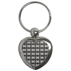Black White Gray Crosses Key Chains (heart)  by yoursparklingshop