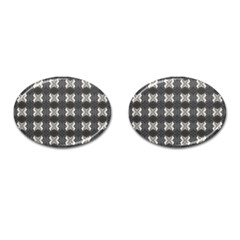 Black White Gray Crosses Cufflinks (oval) by yoursparklingshop