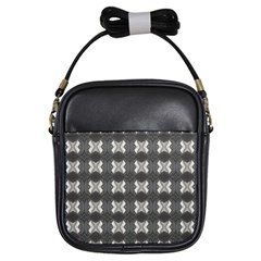 Black White Gray Crosses Girls Sling Bags by yoursparklingshop