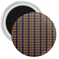 Black Brown Gold Stripes 3  Magnets by yoursparklingshop