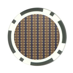 Black Brown Gold Stripes Poker Chip Card Guards