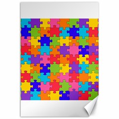 Funny Colorful Jigsaw Puzzle Canvas 12  X 18  