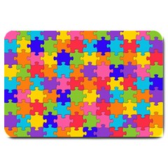 Funny Colorful Jigsaw Puzzle Large Doormat 