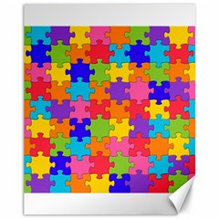 Funny Colorful Jigsaw Puzzle Canvas 11  x 14  