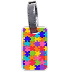 Funny Colorful Jigsaw Puzzle Luggage Tags (One Side) 