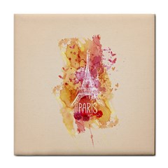 Paris With Watercolor Tile Coasters