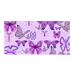 Purple Awareness Butterflies Satin Wrap by FunWithFibro