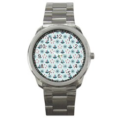 Nautical Elements Pattern Sport Metal Watch by TastefulDesigns