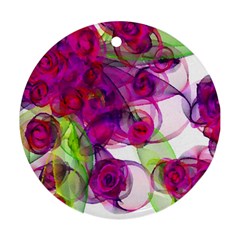 Violet Round Ornament (two Sides)  by SugaPlumsEmporium