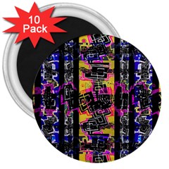 Urban Tribal Stripes 3  Magnets (10 Pack)  by dflcprints