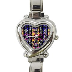 Urban Tribal Stripes Heart Italian Charm Watch by dflcprints