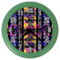 Urban Tribal Stripes Color Wall Clocks by dflcprints