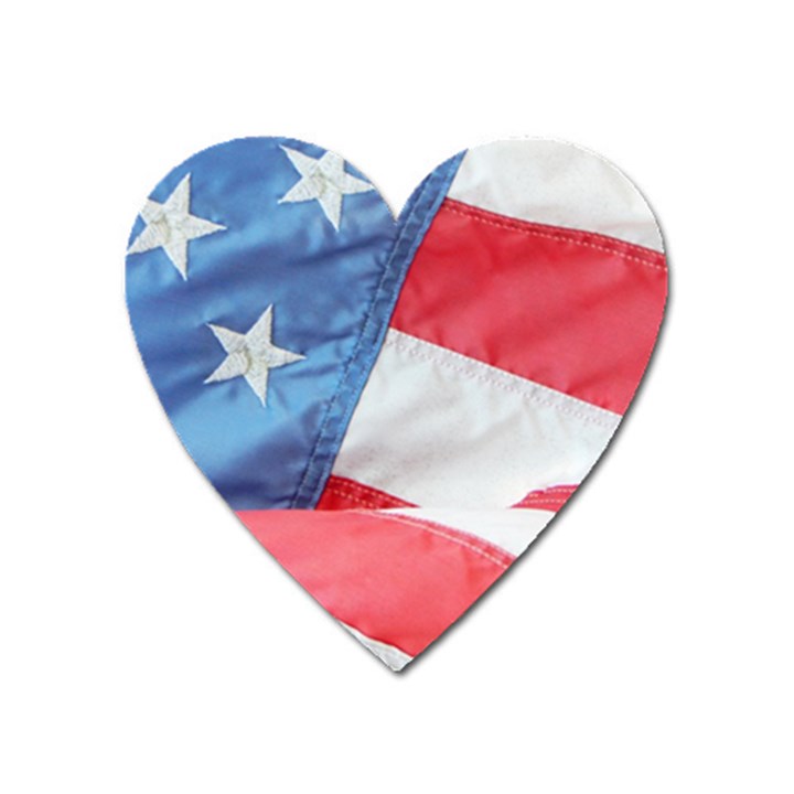 Folded American Flag Heart Magnet
