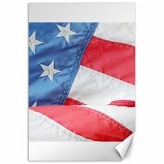 Folded American Flag Canvas 20  X 30  