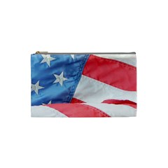 Folded American Flag Cosmetic Bag (small)  by StuffOrSomething