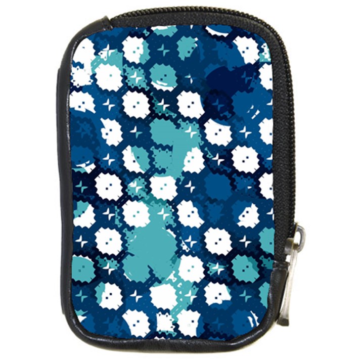 Blue texture                       			Compact Camera Leather Case