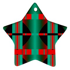 Vertical Stripes And Other Shapes                        			ornament (star) by LalyLauraFLM