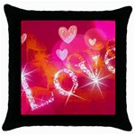 Love Throw Pillow Case (Black) Front