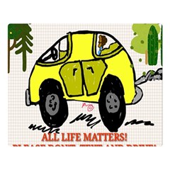 All Life Matters! Double Sided Flano Blanket (large)  by SugaPlumsEmporium