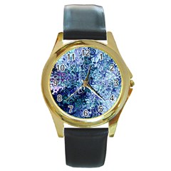 Splashes! Round Gold Metal Watch