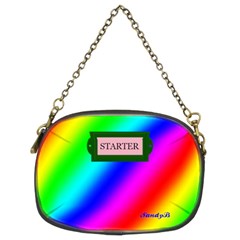 Rainbow Pattern Chain Purse (two Sided) 