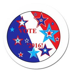 Vote 2016  Magnet 5  (round) by SugaPlumsEmporium