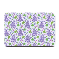 Liliac Flowers And Leaves Pattern Small Doormat 