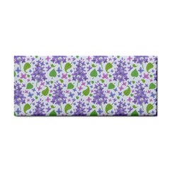 Liliac Flowers And Leaves Pattern Hand Towel