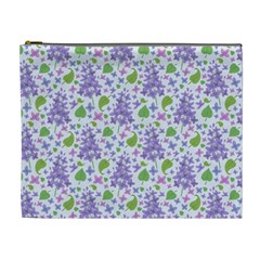Liliac Flowers And Leaves Pattern Cosmetic Bag (xl)