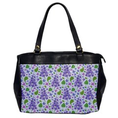 Liliac Flowers And Leaves Pattern Office Handbags