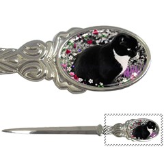 Freckles In Flowers Ii, Black White Tux Cat Letter Openers