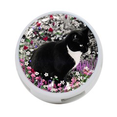 Freckles In Flowers Ii, Black White Tux Cat 4-port Usb Hub (one Side) by DianeClancy