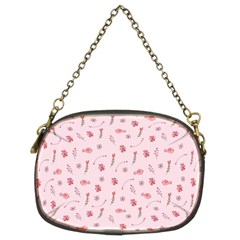 Cute Pink Birds And Flowers Pattern Chain Purses (two Sides) 