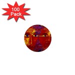 Conundrum Iii, Abstract Purple & Orange Goddess 1  Mini Magnets (100 pack)  Front