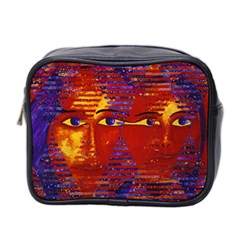 Conundrum Iii, Abstract Purple & Orange Goddess Mini Toiletries Bag 2-side by DianeClancy