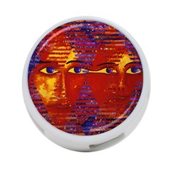 Conundrum Iii, Abstract Purple & Orange Goddess 4-port Usb Hub (one Side) by DianeClancy