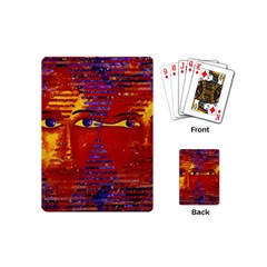 Conundrum Iii, Abstract Purple & Orange Goddess Playing Cards (mini)  by DianeClancy