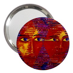 Conundrum Iii, Abstract Purple & Orange Goddess 3  Handbag Mirrors by DianeClancy
