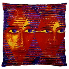 Conundrum Iii, Abstract Purple & Orange Goddess Standard Flano Cushion Case (one Side) by DianeClancy