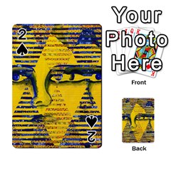 Conundrum II, Abstract Golden & Sapphire Goddess Playing Cards 54 Designs 