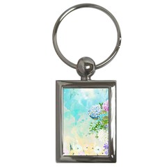 Watercolor Fresh Flowery Background Key Chains (rectangle)  by TastefulDesigns