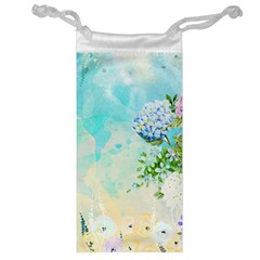Watercolor Fresh Flowery Background Jewelry Bags