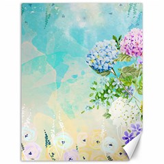 Watercolor Fresh Flowery Background Canvas 12  X 16   by TastefulDesigns