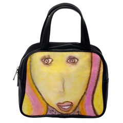 Portrait Of Archangel Michael, Spiritual Chalks Drawing Classic Handbags (one Side) by yoursparklingshop