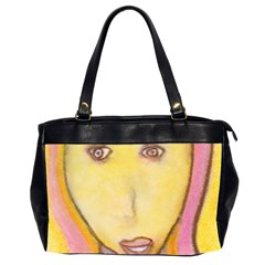 Portrait Of Archangel Michael, Spiritual Chalks Drawing Office Handbags (2 Sides)  by yoursparklingshop