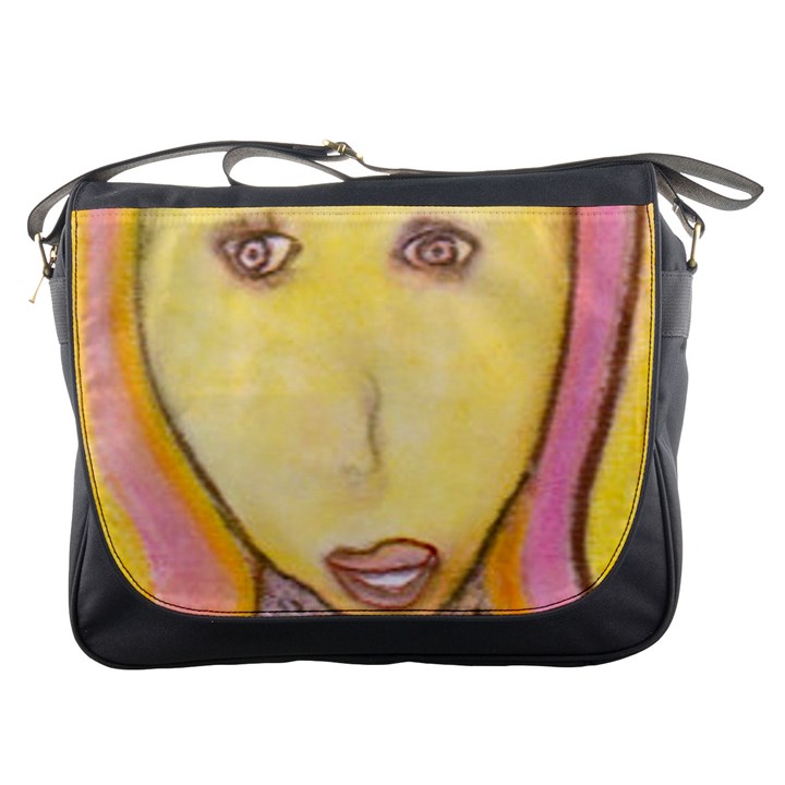 Portrait of Archangel Michael, Spiritual Chalks Drawing Messenger Bags