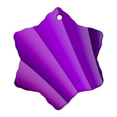 Gentle Folds Of Purple Ornament (snowflake)  by FunWithFibro