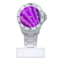 Gentle Folds Of Purple Plastic Nurses Watch by FunWithFibro