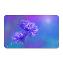 Purple Cornflower Floral  Magnet (rectangular)