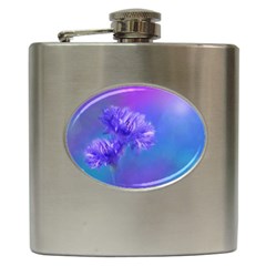 Purple Cornflower Floral  Hip Flask (6 Oz)